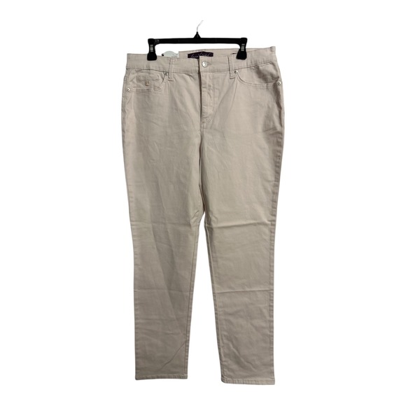 Gloria Vanderbilt Amanda 2.0 Slim Leg Light Pink Pants Women's Size‎ 12 NWT - Picture 1 of 8
